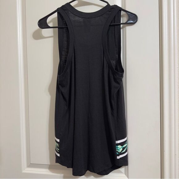 NWT VICTORIA’S SECRET PINK LOGO SEQUIN RACERBACK TROPICAL PRINT‎ TANK TOP SMALL - Picture 7 of 10